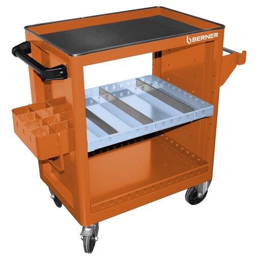 JEKLEN DELAVNIŠKI VOZIČEK S 3 NIVOJI