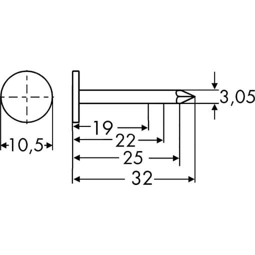 B-NAEGEL TYP-IX 3,1X25MM CU