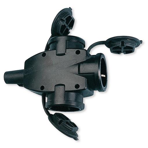 TROJNI EL. RAZDELILEC ŠUKO GUMI 230V