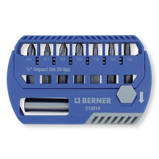 SET 1/4" IMPACT BIT PH,PZ,TX 29MM-8