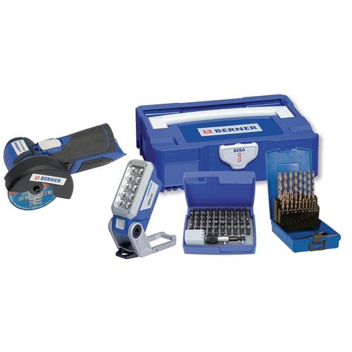 LED LUČ+BIT NASTAVKI+SVEDRI+KOT.BRUSILKA