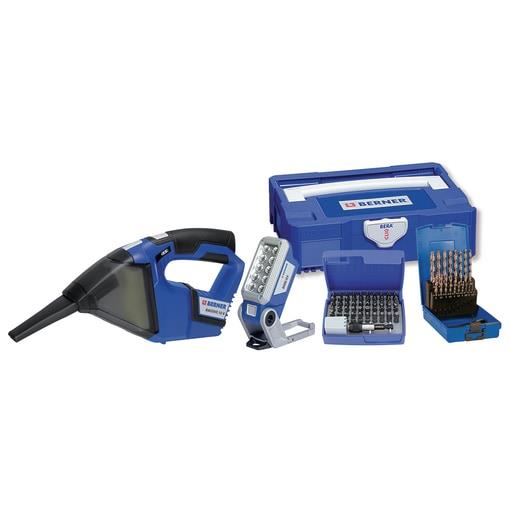 LED LUČ+BIT NASTAVKI+SVEDRI+SESALEC 12V