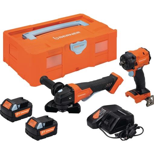 KOTNI BRUSIL.125MM + UDAR.VIJAČ.1/2" 18V