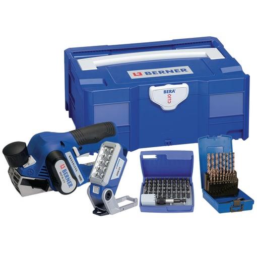 LED LUČ+BIT NASTAVKI+SVEDRI+SKOBELJNIK