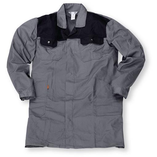 ARBEITSMANTEL CL.DUO GRAU GR46